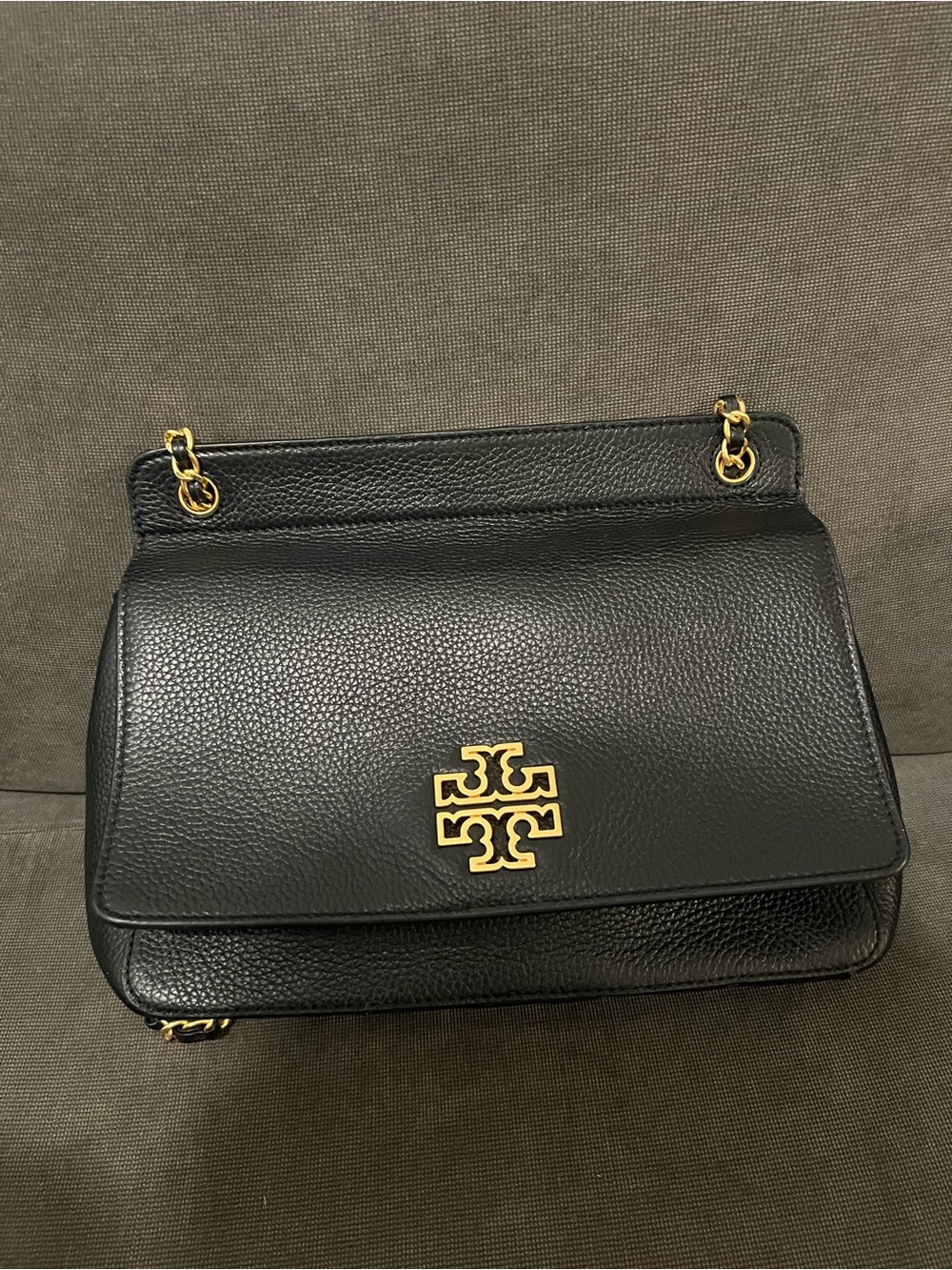 Tory Burch Black Britten flap shoulder bag